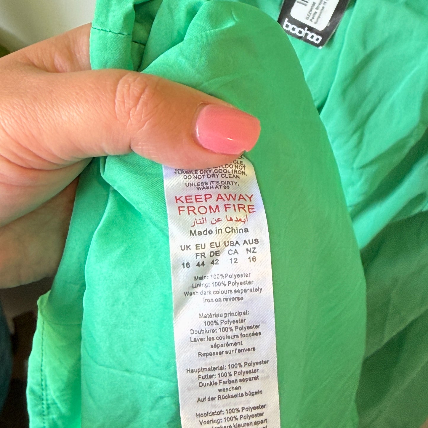 Boohoo Petite Turquoise Ruffle Cut-Out Maxi Dress - Size 16