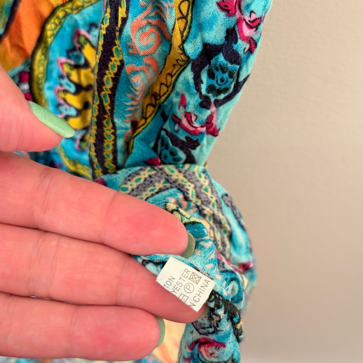 Brand Unknown Multi-Color Ethnic Print Boho Tunic | U/Arm to U/Arm 57cm