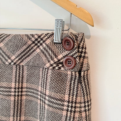 Next Size 8 Plaid Wool Mini Skirt