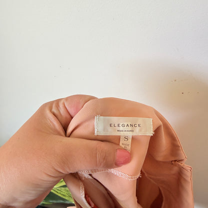 Elegance Pleated Shorts Salmon Pink - Size S