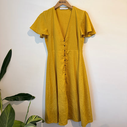 Atmos & Here Size 10 Button-Through Midi Dress