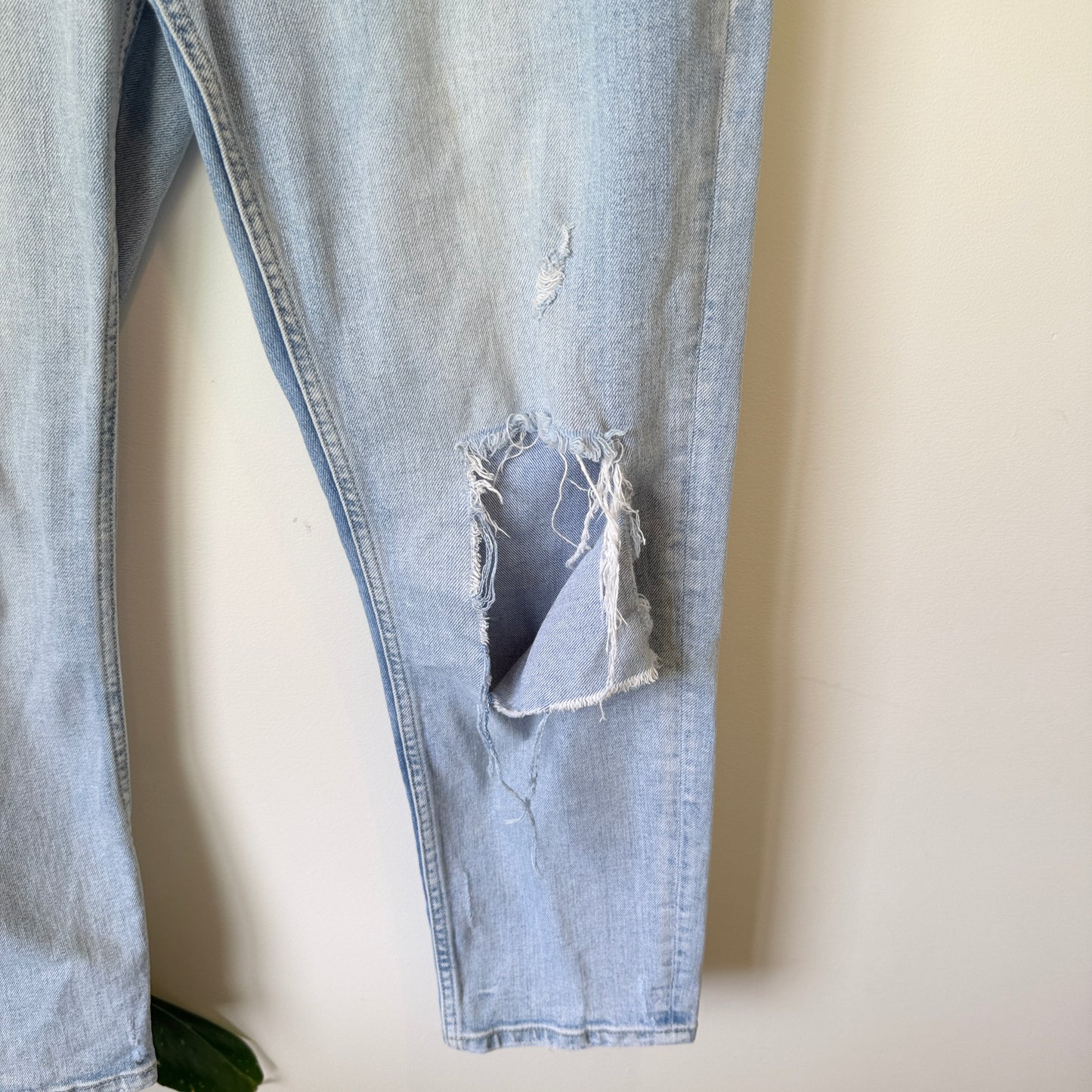 Decjuba Denim Distressed Jeans Light Wash - Size 12