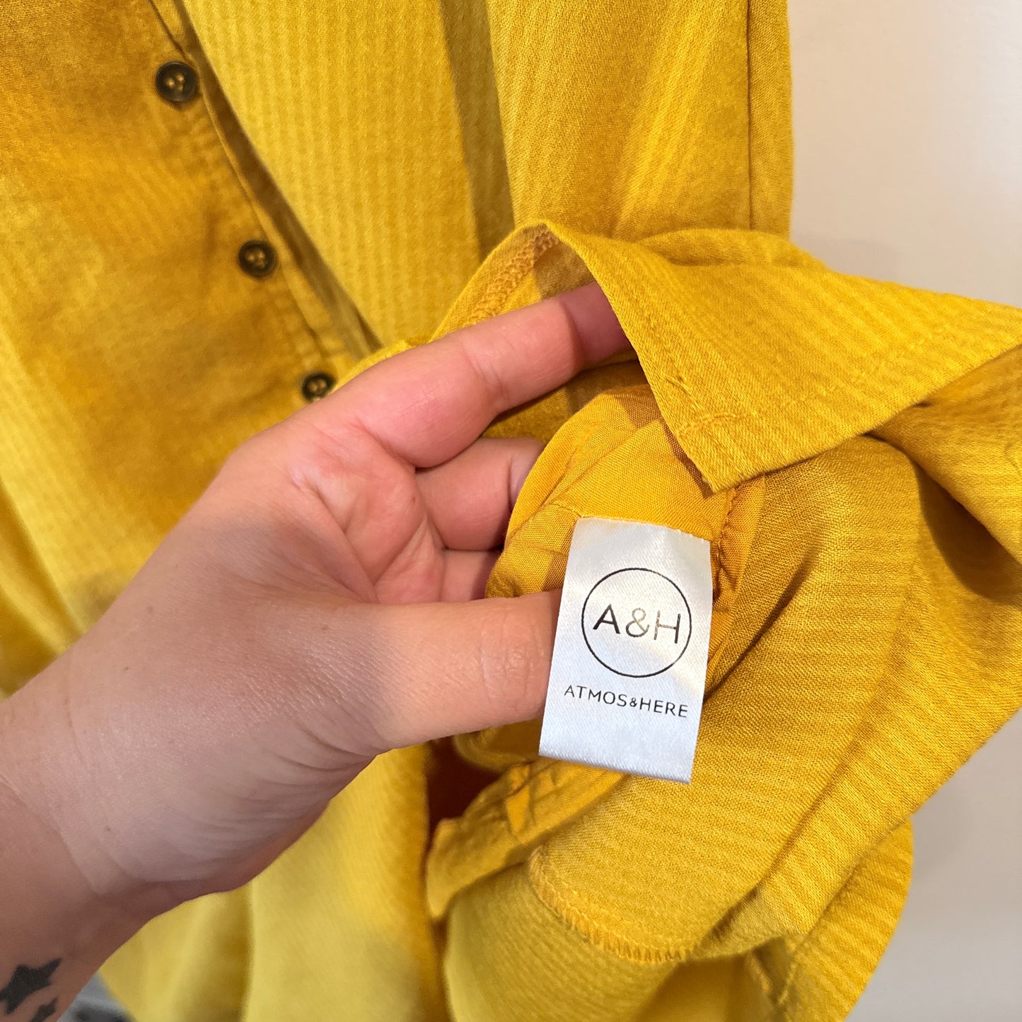 Atmos & Here Size 10 Button-Through Midi Dress