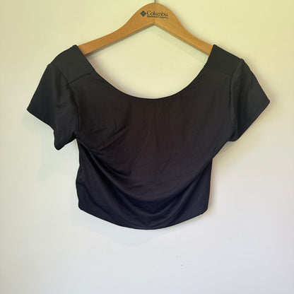 Anko Scoop Neck Crop Top Black - Size 14
