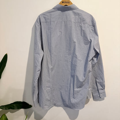 M & S Size 17.5 Striped Long-Sleeve Shirt