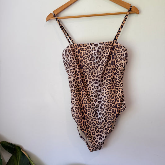 Brand Unknown U/Arm to U/Arm 38cm Leopard Print Bodysuit