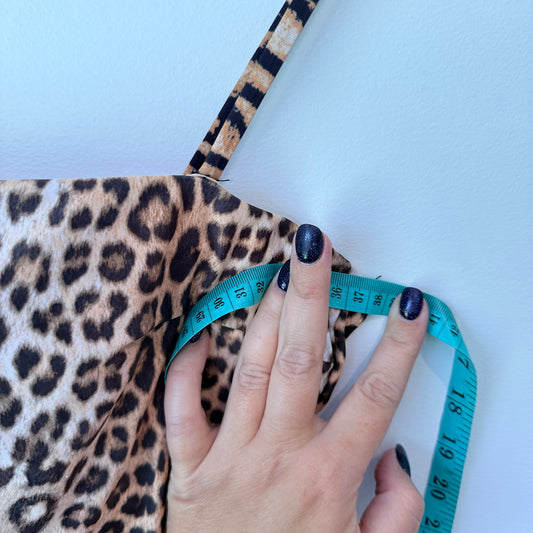 Brand Unknown U/Arm to U/Arm 38cm Leopard Print Bodysuit
