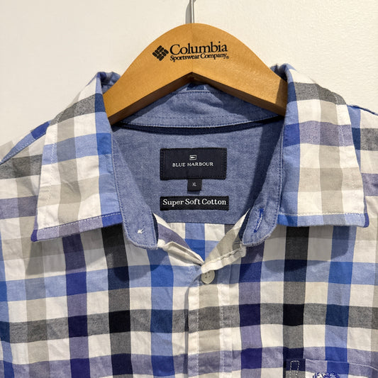 Blue Harbour Size XL Long-Sleeve Plaid Shirt