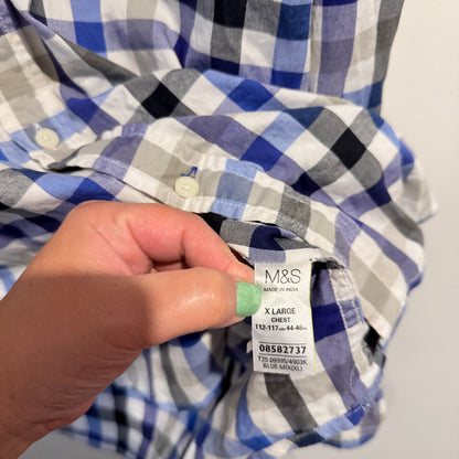 Blue Harbour Size XL Long-Sleeve Plaid Shirt