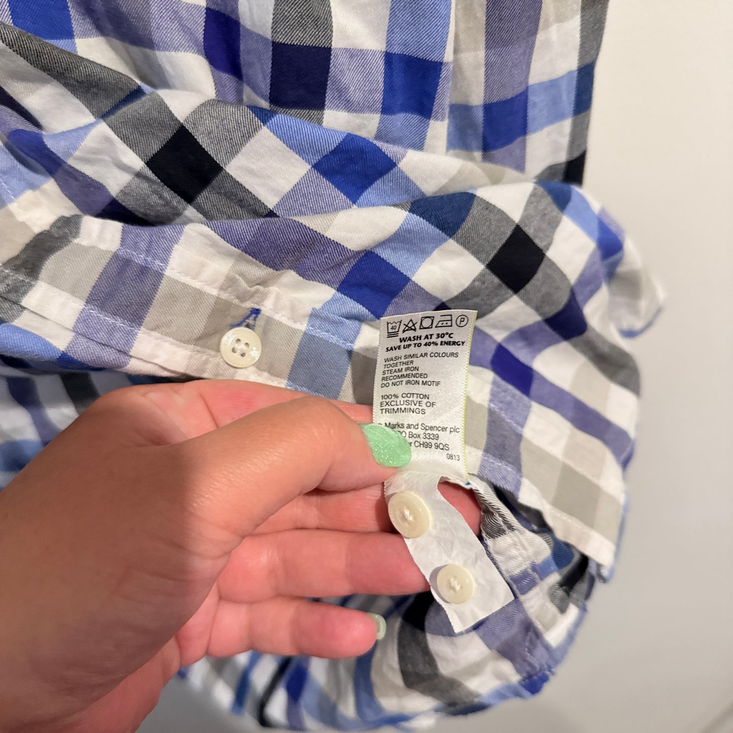 Blue Harbour Size XL Long-Sleeve Plaid Shirt