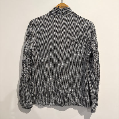 David Lawrence Size 10 V-Neck Silk Blend Long-Sleeve Blouse