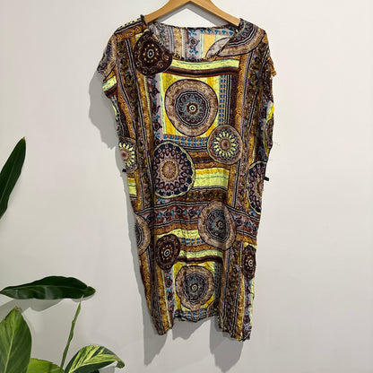 Patterned Kaftan | U/Arm to U/Arm 57cm (Needs Repair)
