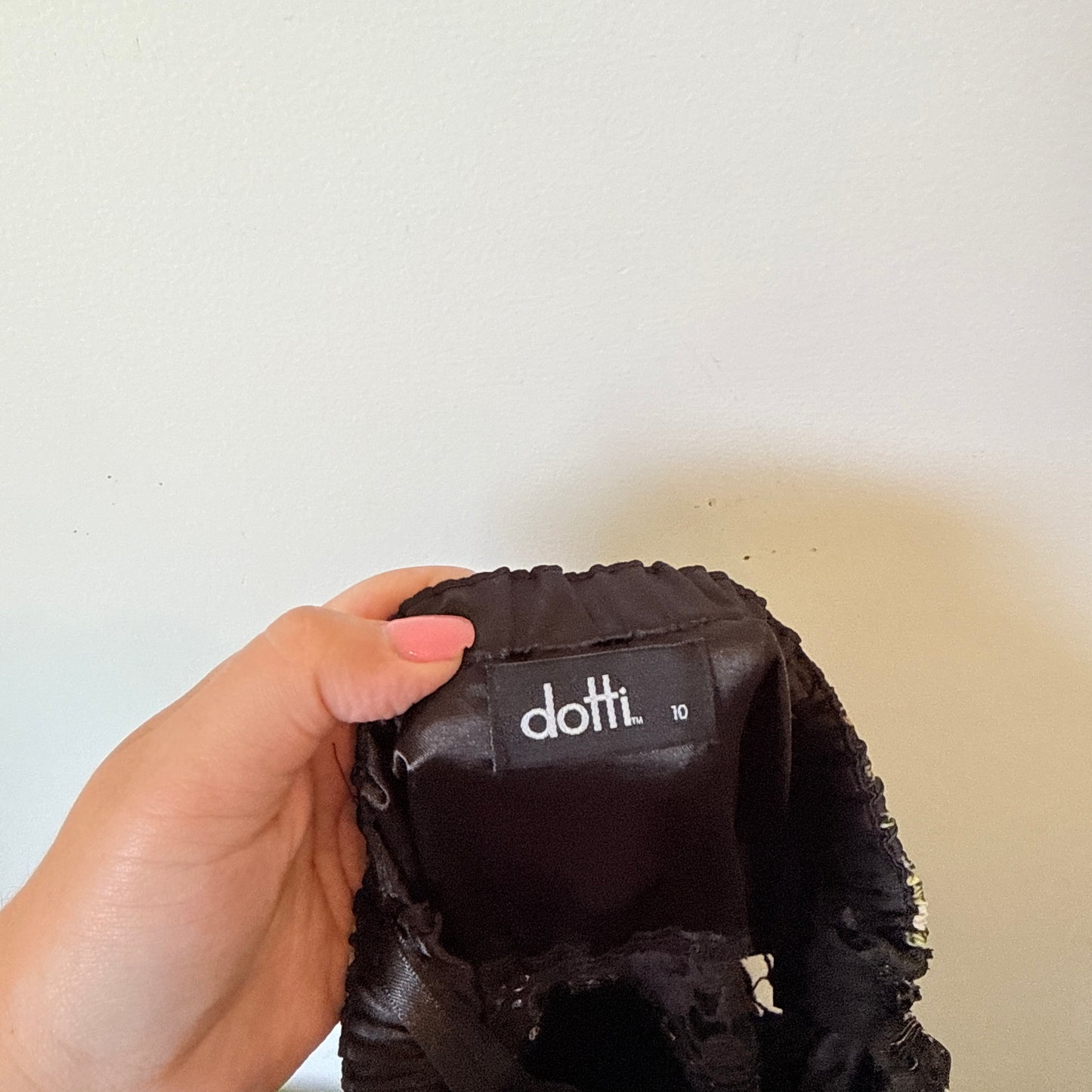 Dotti Strapless Chain Print Skater Dress  - Size 10