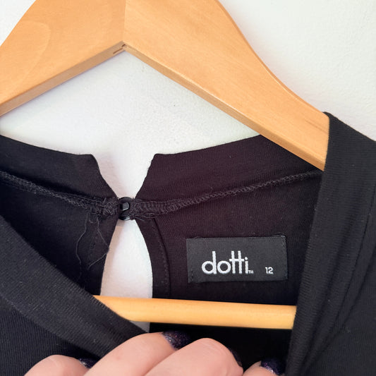 Dotti Size 12 Crew Neck Long Sleeve Dress