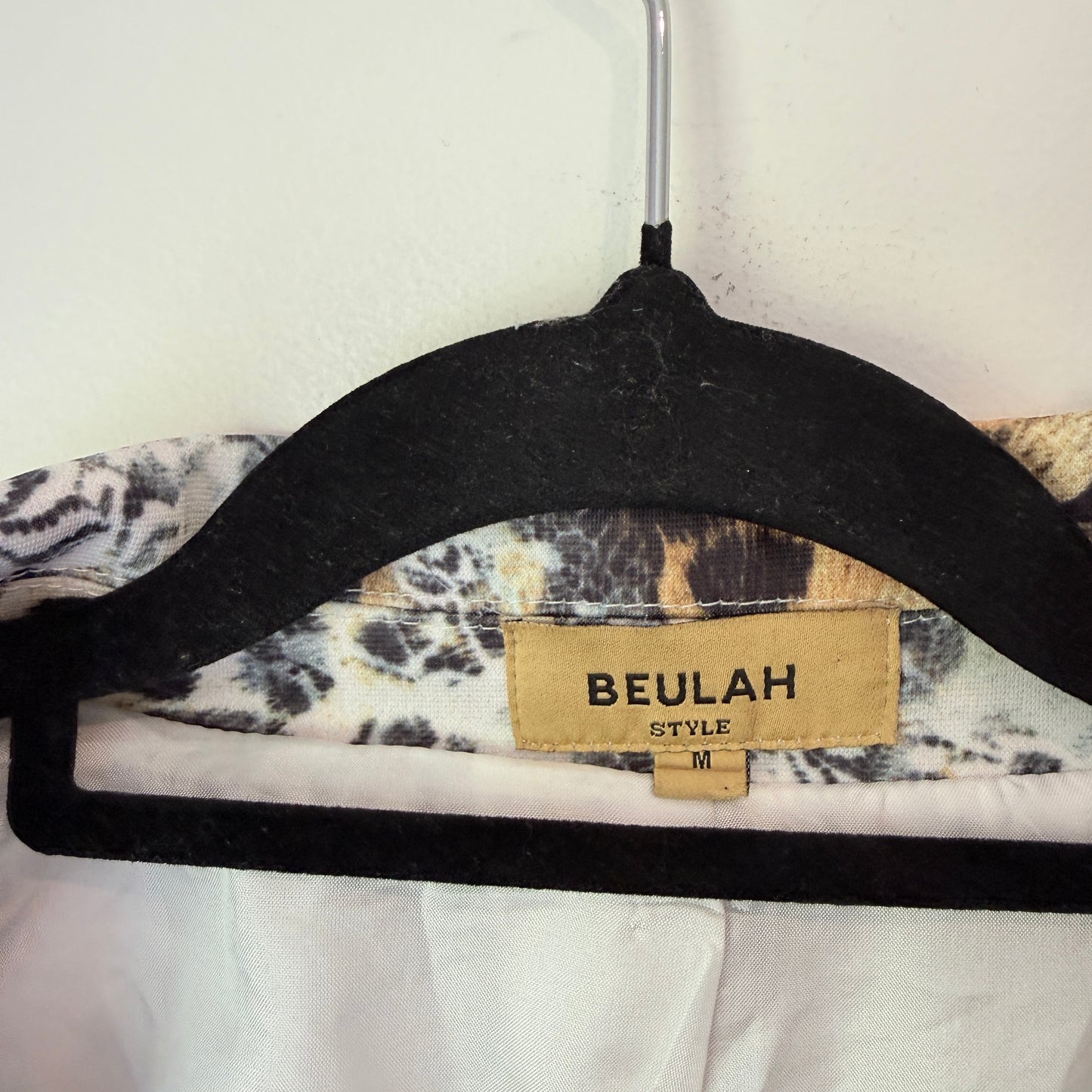 Beulah Style Leopard & Butterfly Print Blazer - Size M