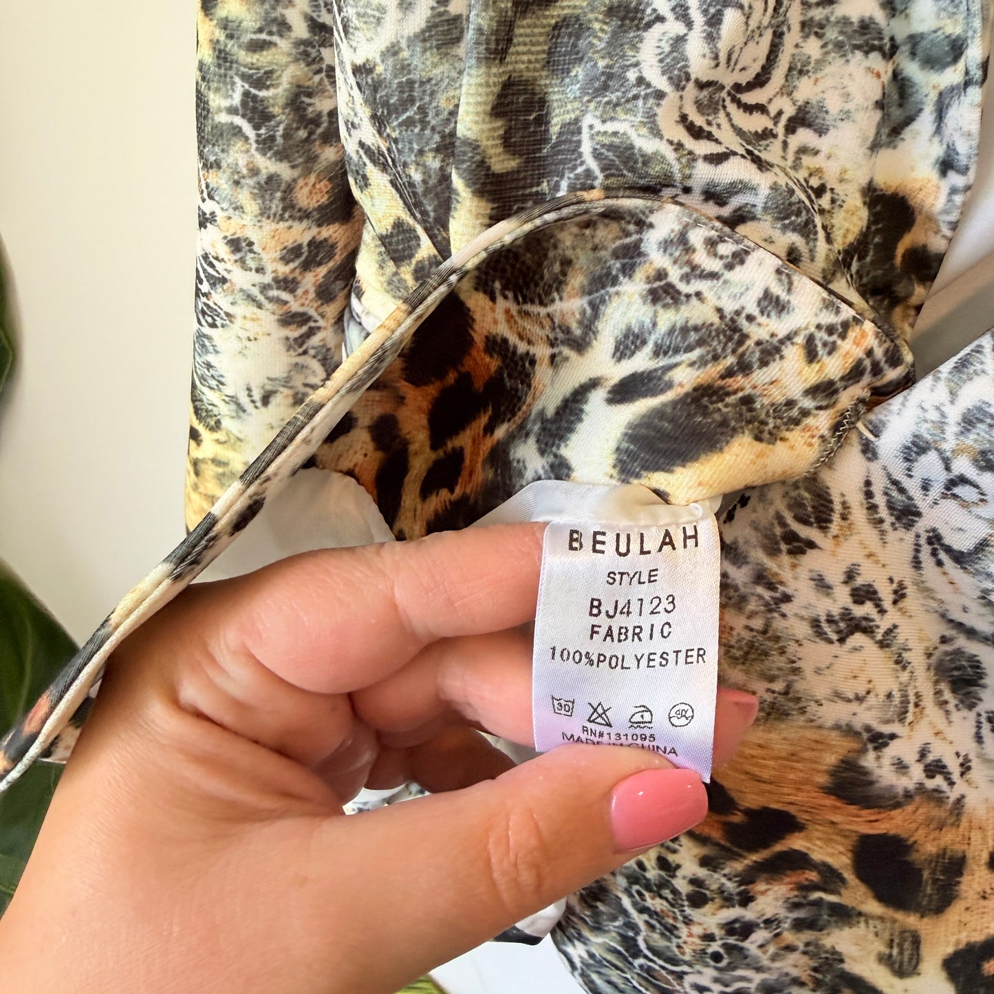 Beulah Style Leopard & Butterfly Print Blazer - Size M