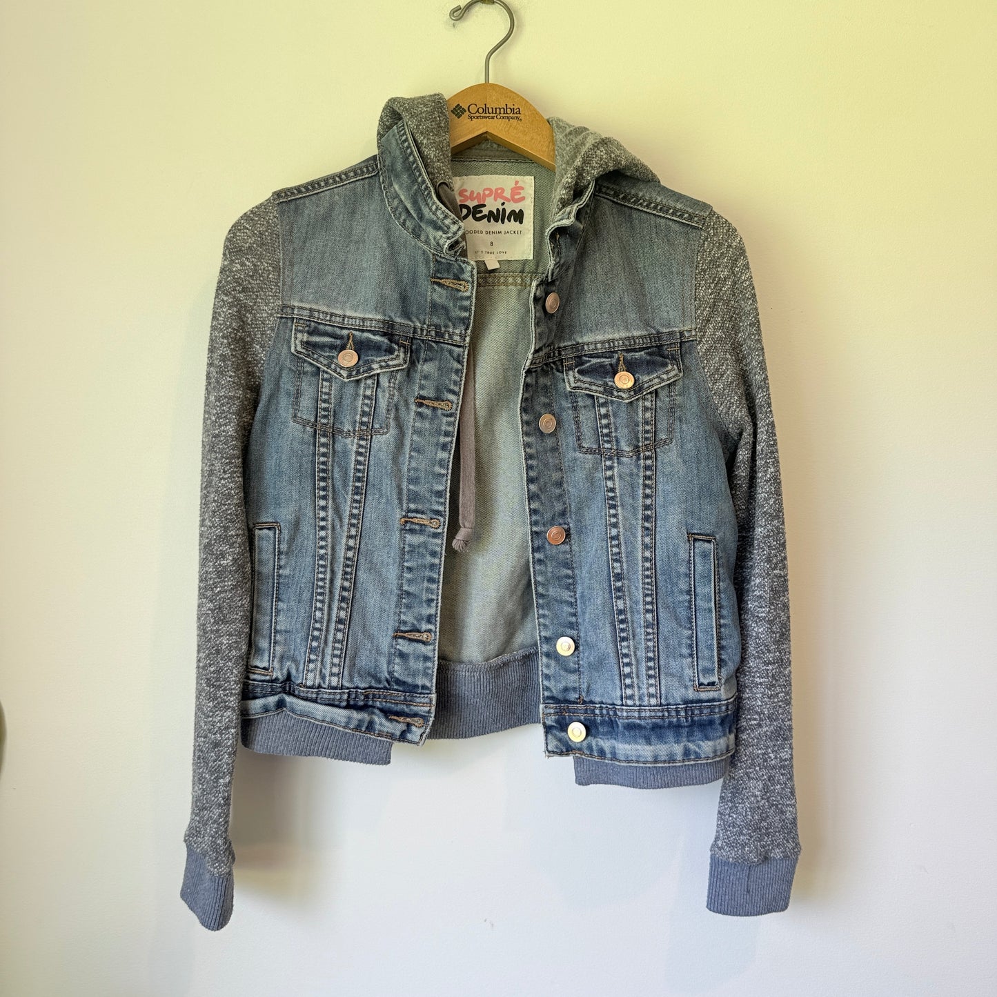 Supre Denim Hooded Jacket - Size 8