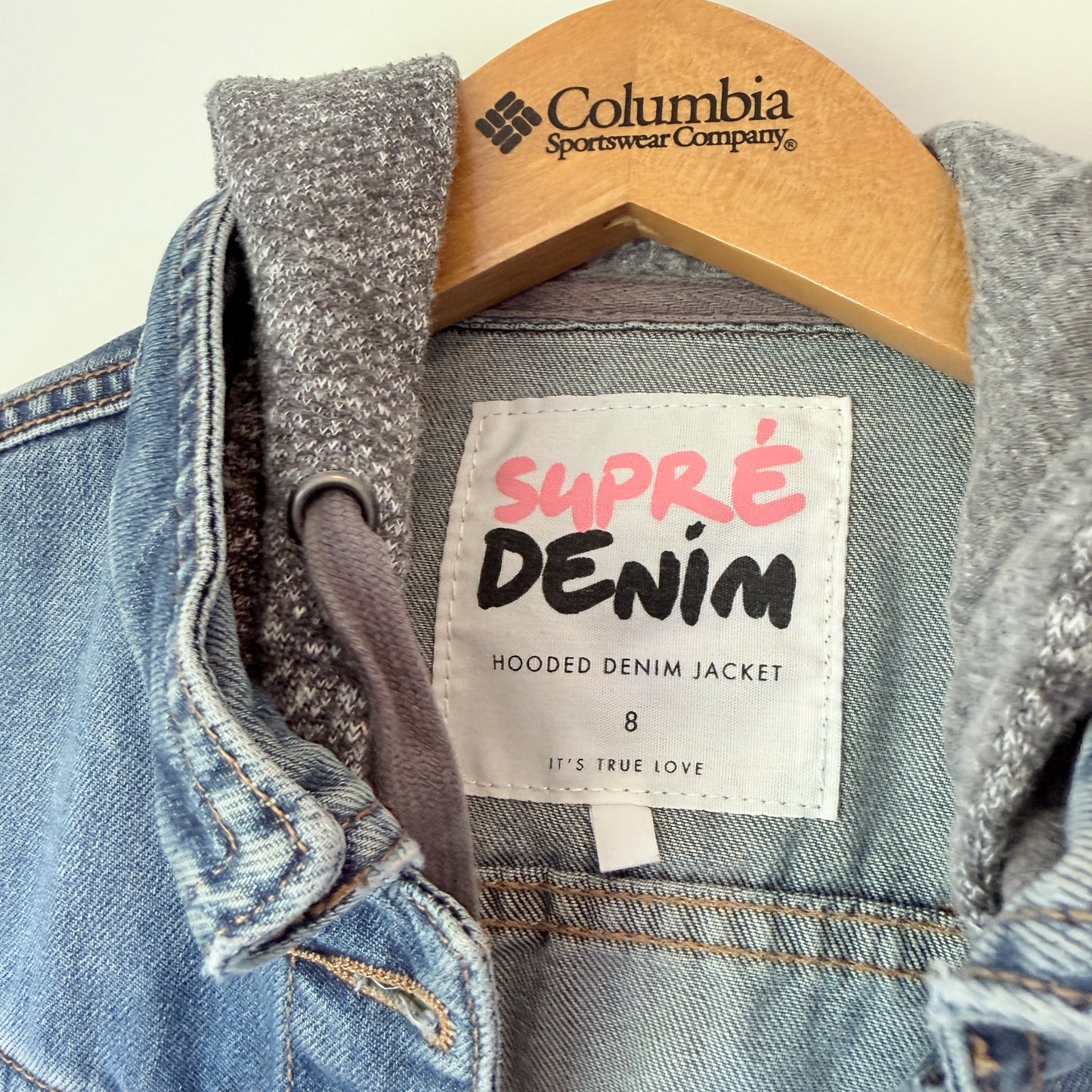 Supre Denim Hooded Jacket - Size 8