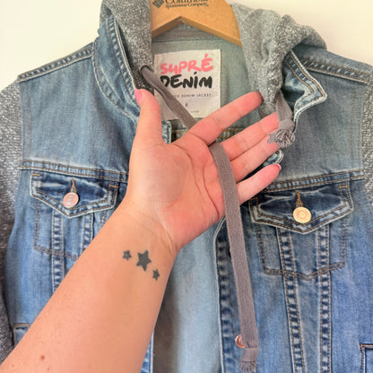 Supre Denim Hooded Jacket - Size 8