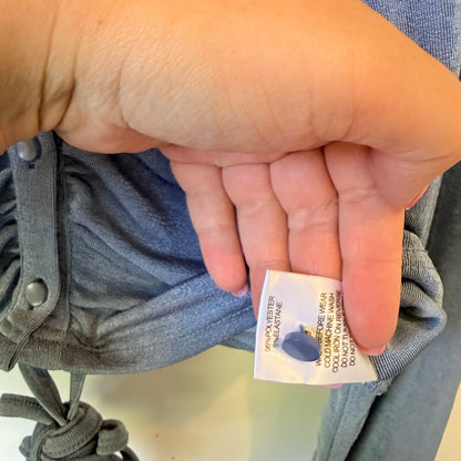 Dazie Ruched Front Collared Crop Top Blue - Size 18