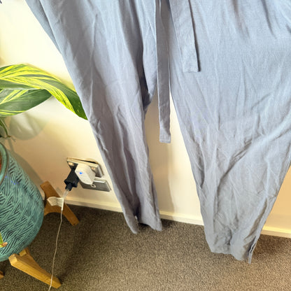 Ioanna Kourbela Basics Button Front Tie Waist Jumpsuit - Size L