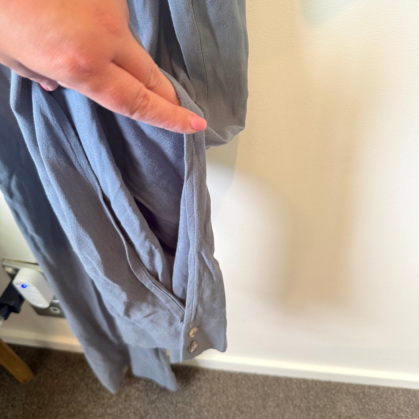 Ioanna Kourbela Basics Button Front Tie Waist Jumpsuit - Size L