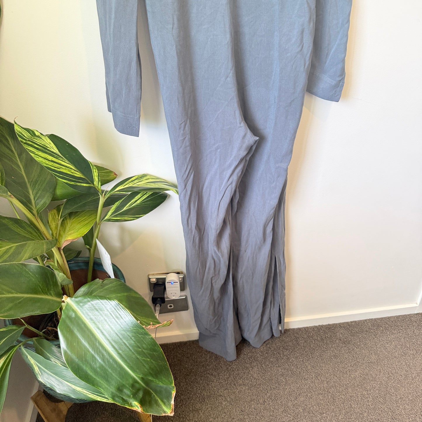 Ioanna Kourbela Basics Button Front Tie Waist Jumpsuit - Size L