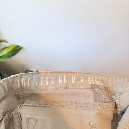 The Jeggings Mid Rise Size 8 Khaki Skinny Pants
