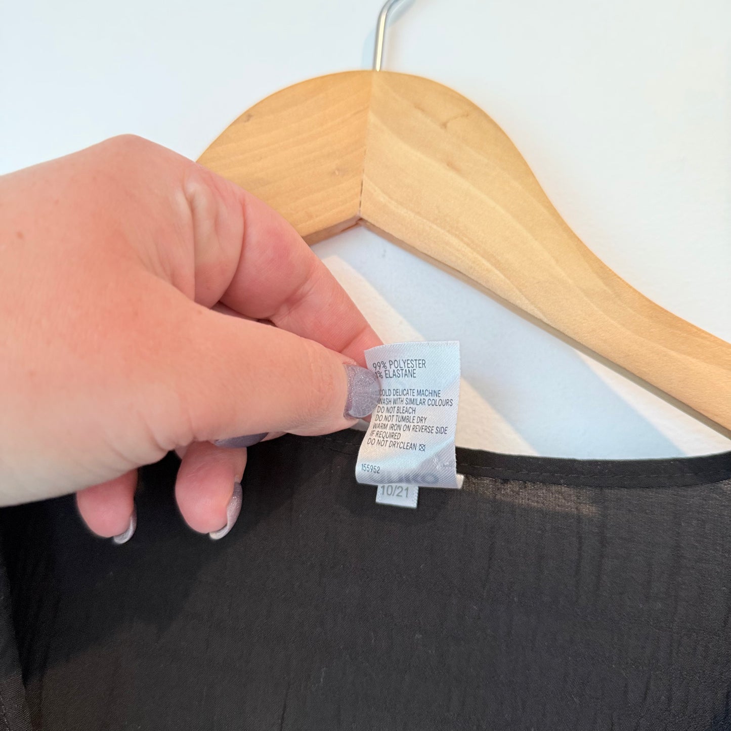 Anko Size 12 Black Button-Down Midi Dress