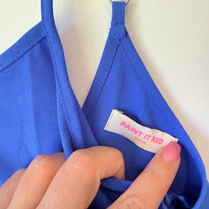 Paint It Red Strappy Playsuit - Size M