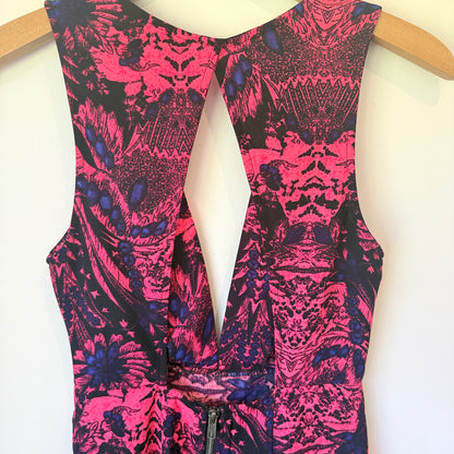 Venus Abstract Print Cutout Mini Dress - Size 6