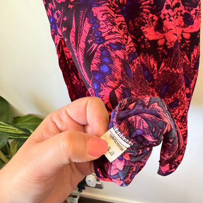 Venus Abstract Print Cutout Mini Dress - Size 6