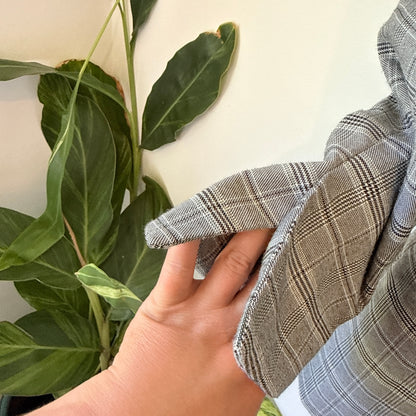 Honey:B Plaid Double Breasted Blazer Grey - Size F