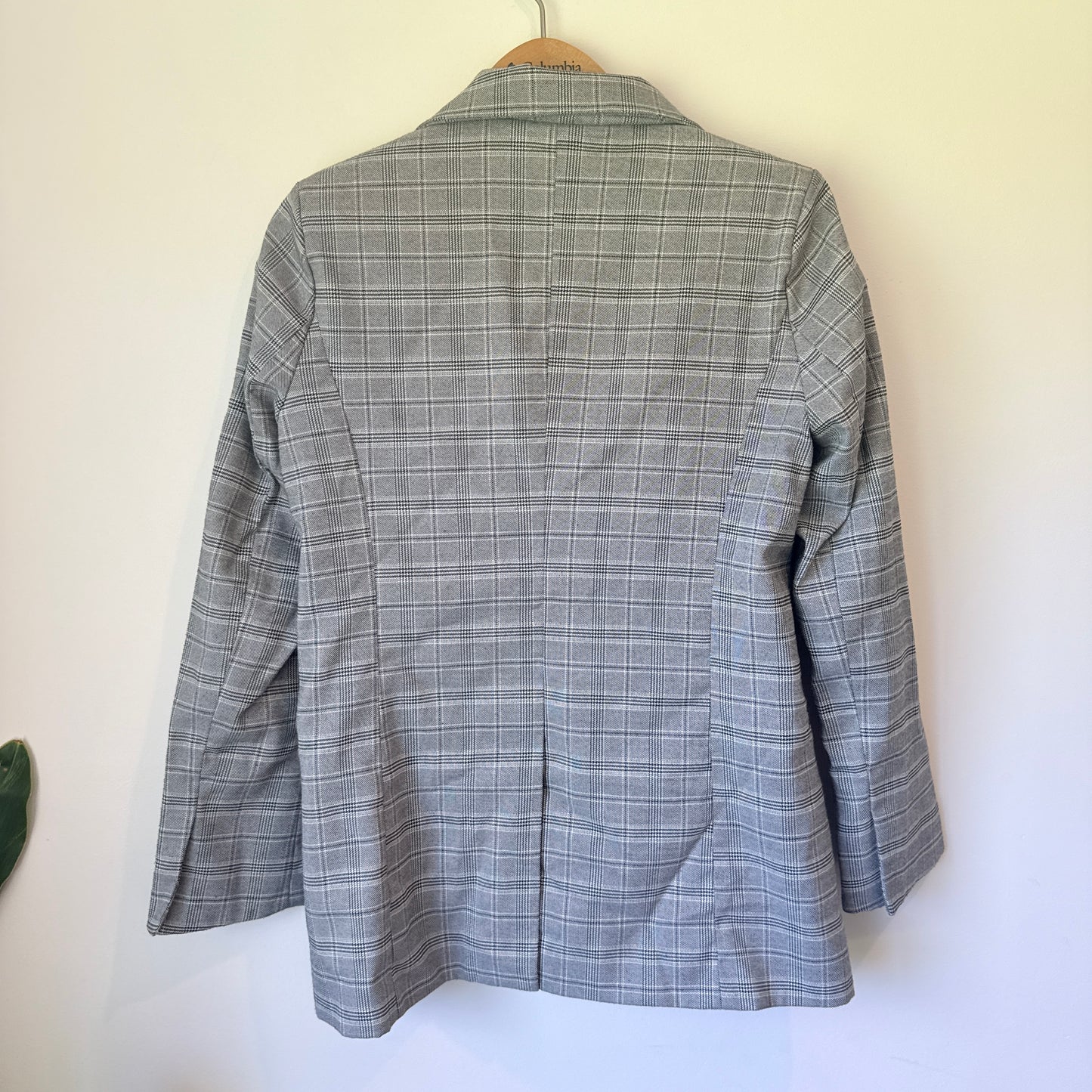 Honey:B Plaid Double Breasted Blazer Grey - Size F