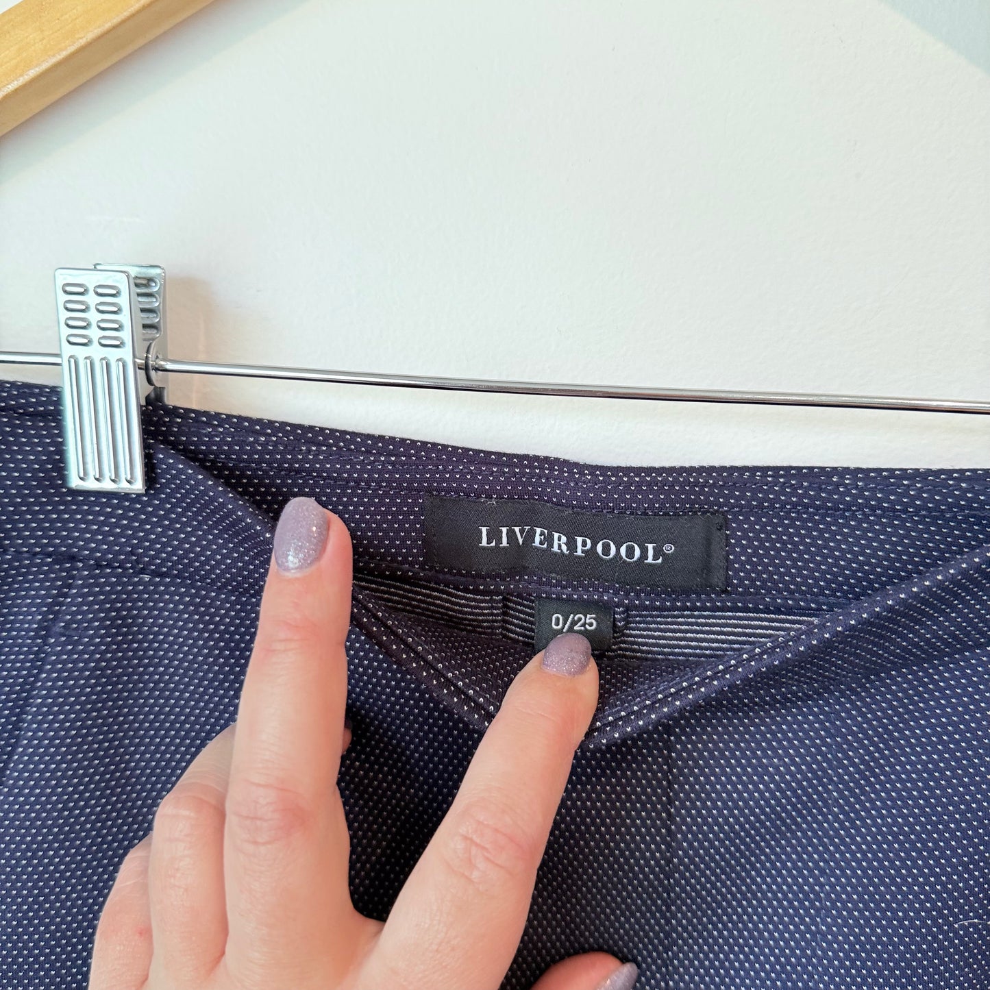 Liverpool Size 0/25 Dark Blue Skinny Leg Pants