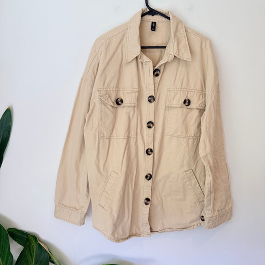 H & H Size 16 Cream-Colored Shacket