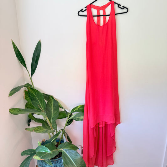 Vintage Rose Size 18 Racerback Design Red Dress