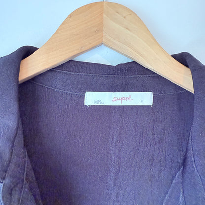 Supre Size S Black Ruched Shirt Dress