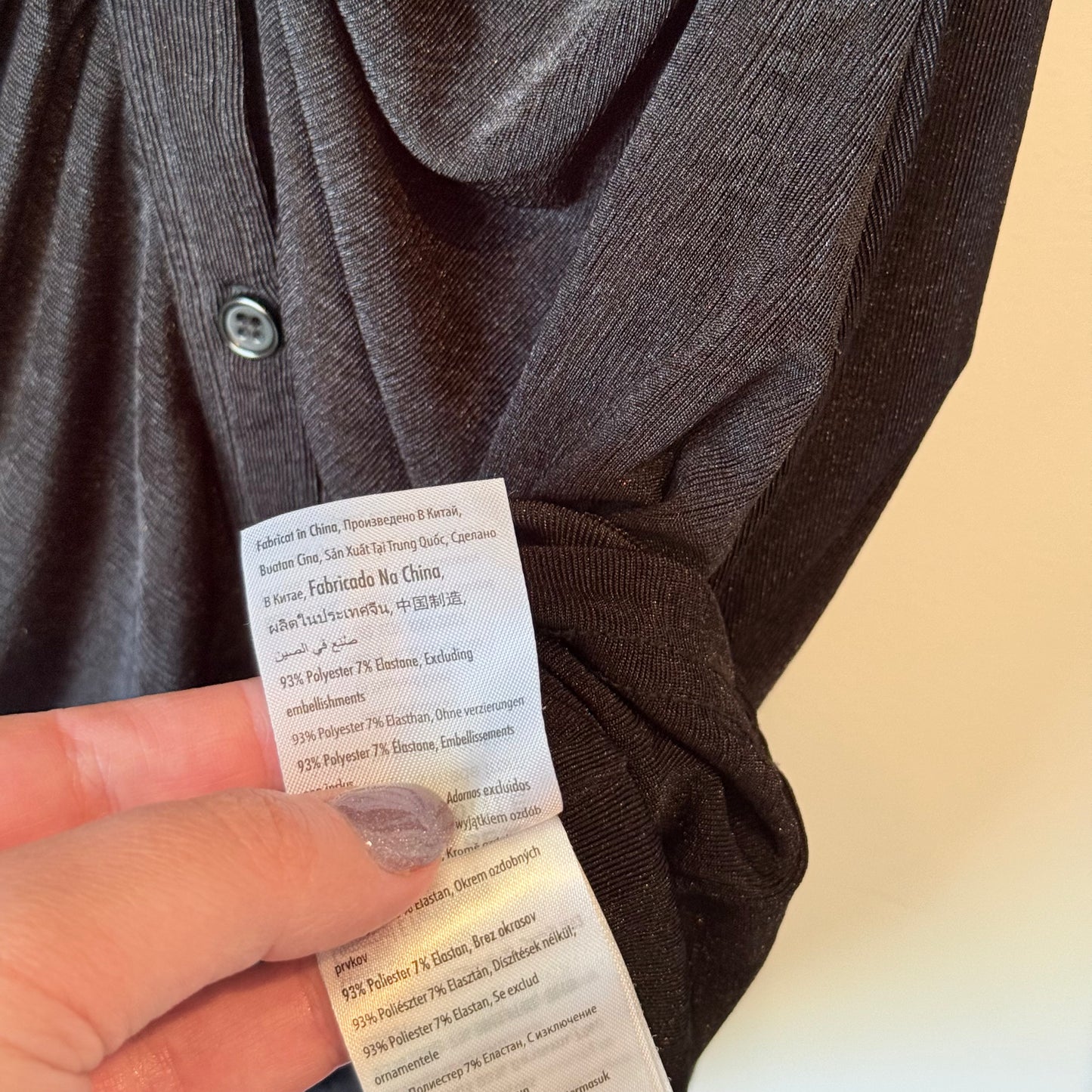 Supre Size S Black Ruched Shirt Dress