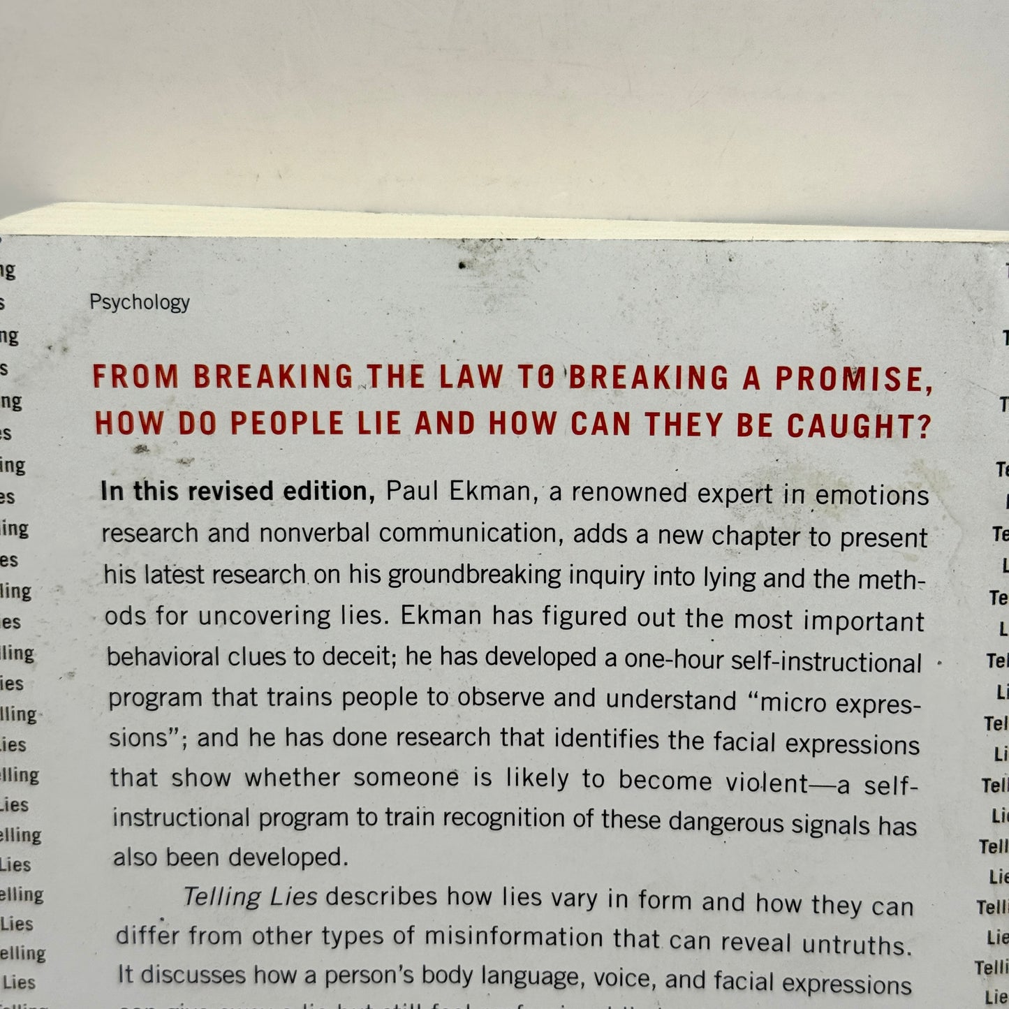 Telling Lies by Paul Ekman