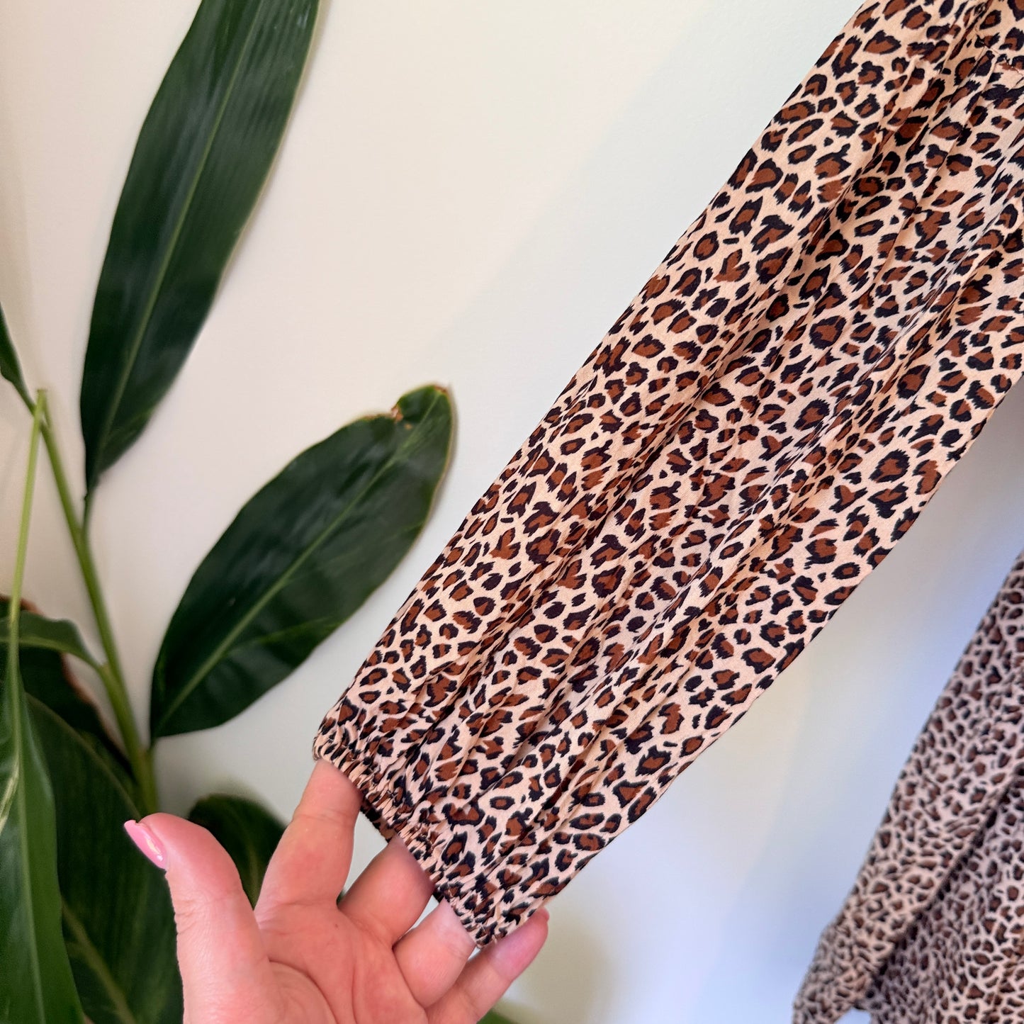 Auguste Leopard Print Long Sleeve Mini Dress - Size 10