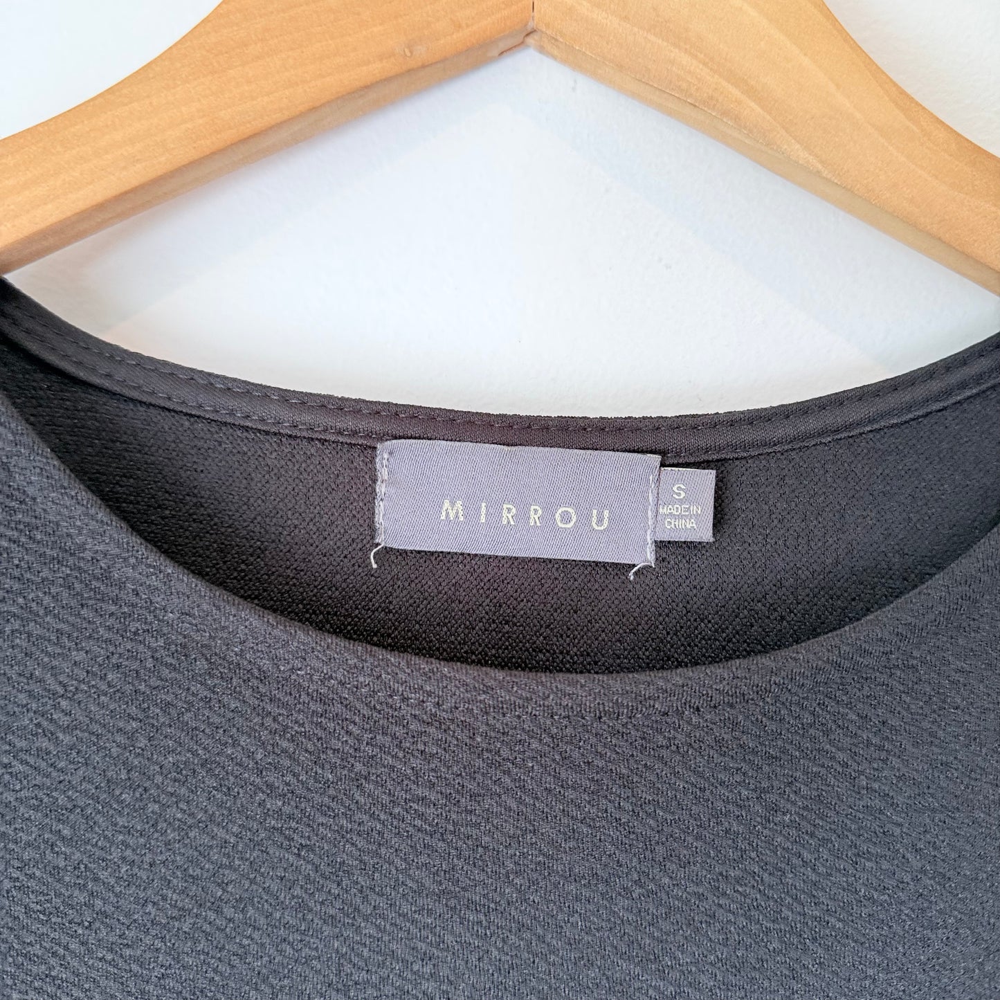 Mirrou Size S Black Sleeveless Dress with Lace Hem