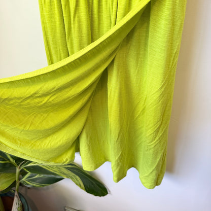 Decjuba Lime Green Cold Shoulder Dress - Size XS
