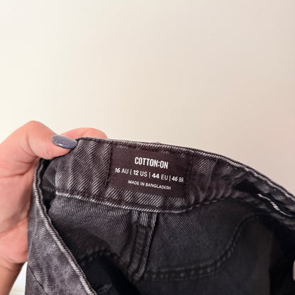 Cotton On Size 16 High-Waisted Denim Shorts