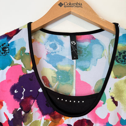 TS Size S Multi-Color Floral Print Top