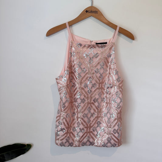 Pagani Size 10 Pink Sequined Top