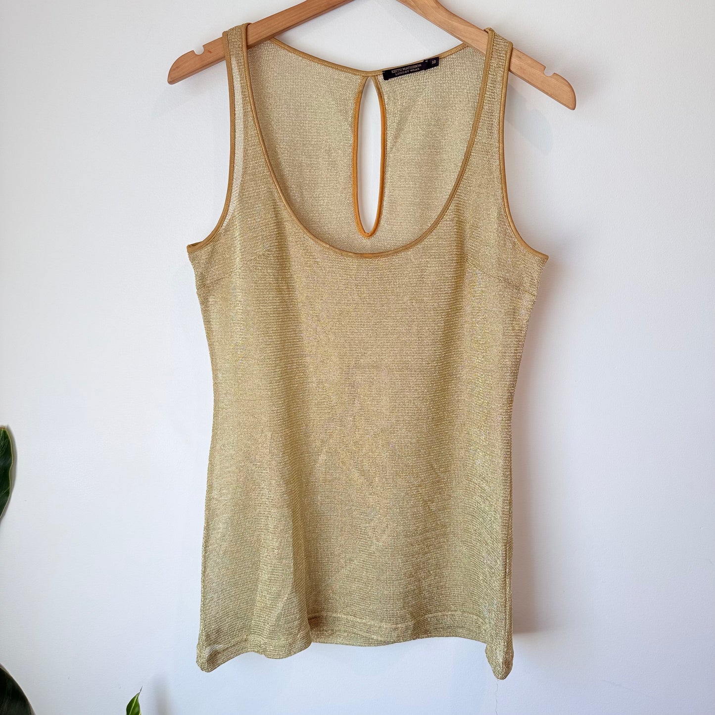 Keith Matheson (NZ Made) Size 10 Metallic Mesh Top