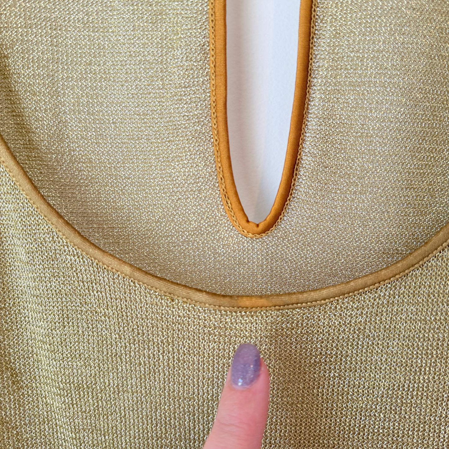 Keith Matheson (NZ Made) Size 10 Metallic Mesh Top