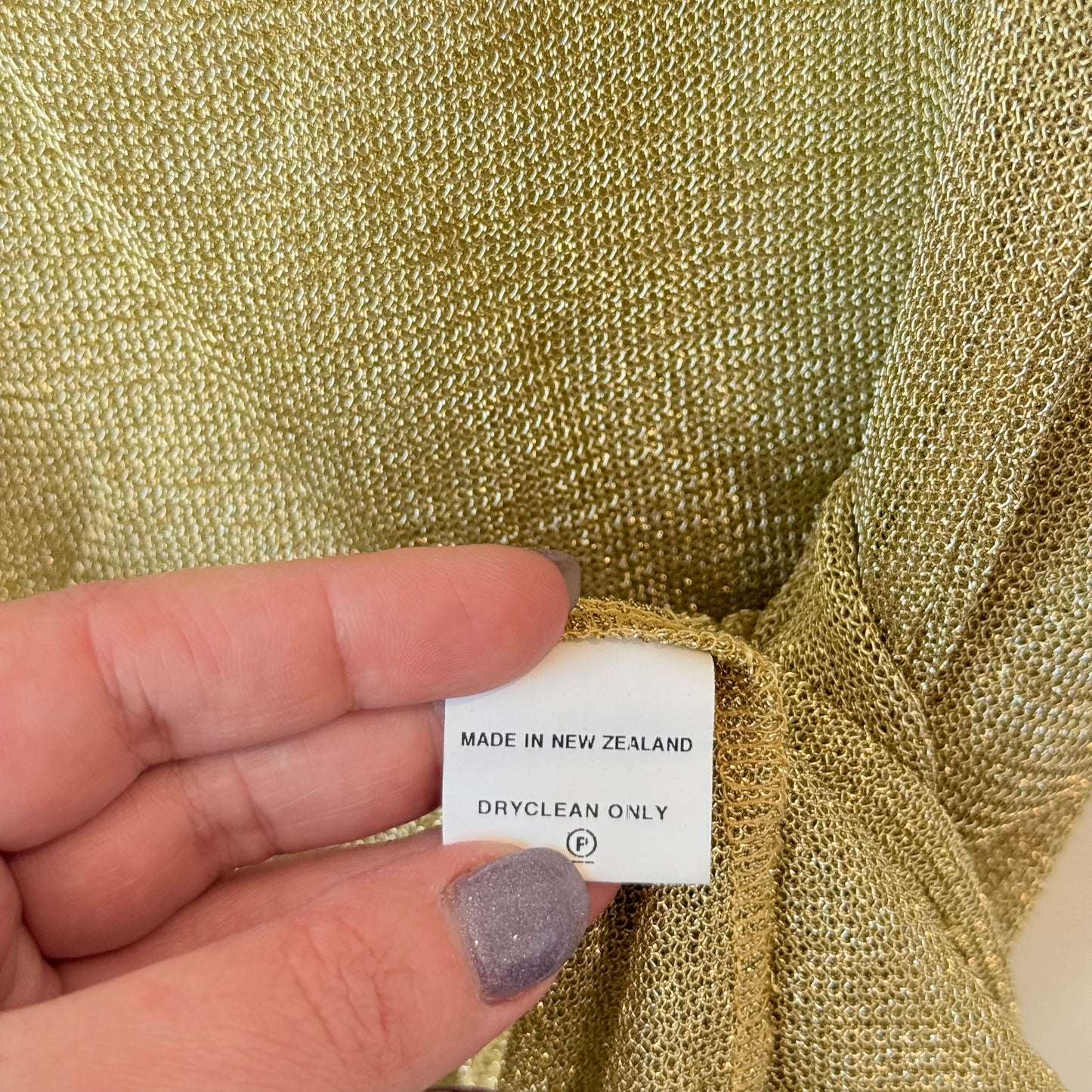 Keith Matheson (NZ Made) Size 10 Metallic Mesh Top