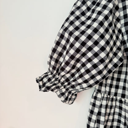 Switch Girls Size 12 Black & White Cotton-Blend Gingham Dress